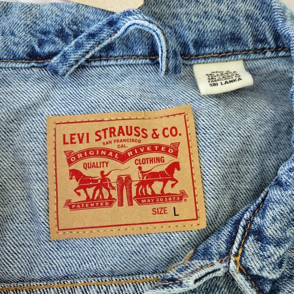 Levi's Hybrid Ex Boyfriend Trucker Jacket Sz. L - Picture 4 of 14